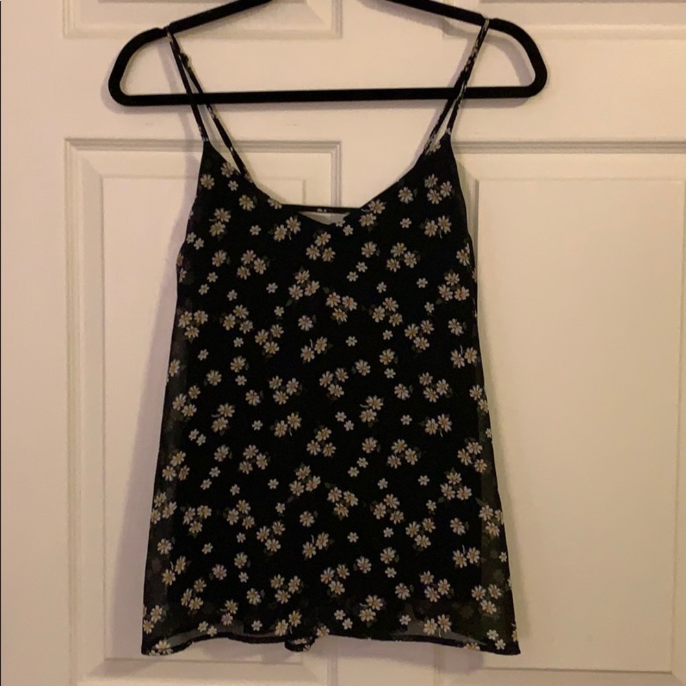 Daisy Spaghetti Strap Flowy Tank Top